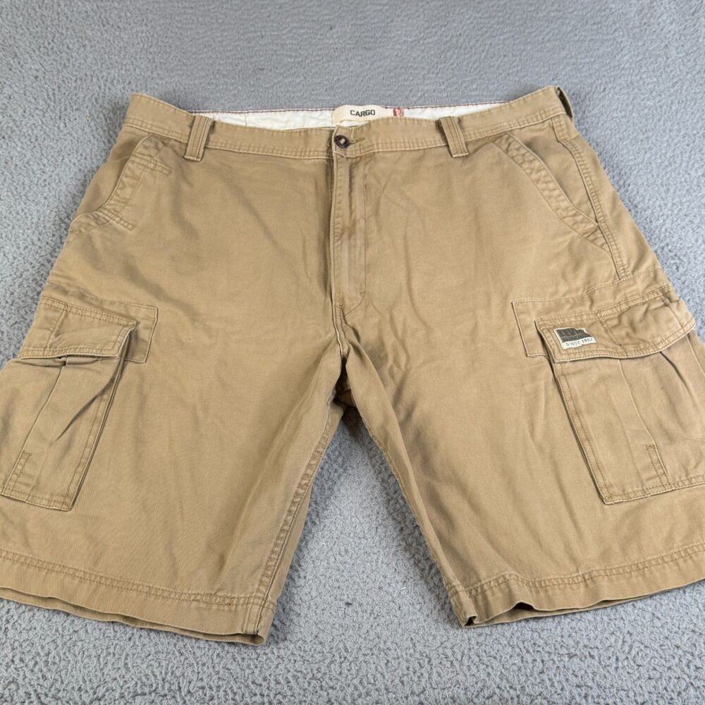 LEVI'S Workwear Cargo Shorts Mens 40 Khaki Beige Utility Pocket Streetwear